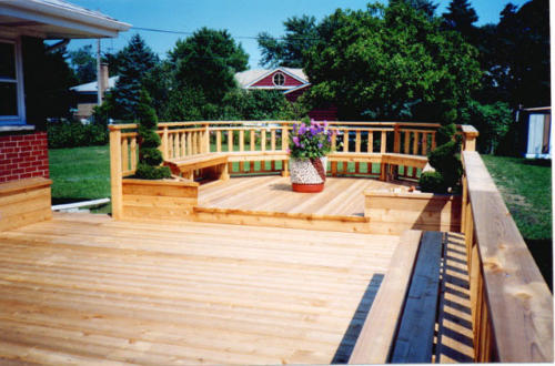 Custom Railing and Two Level Deck