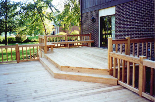 Two Level Custom Wood Deck in Niles